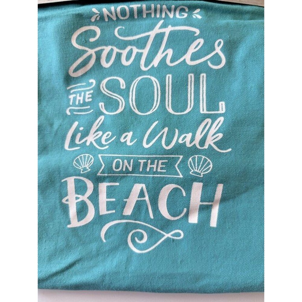 Nantucket Nautical Beach Printed Chef Apron 100% Cotton Walk On The Beach Blue